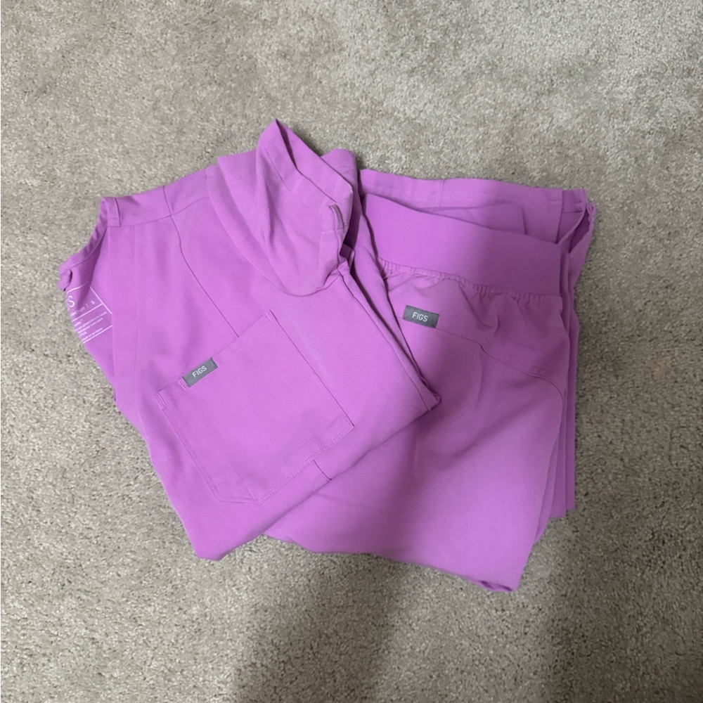 Figs Pink Cloud Scrub Top and Pants